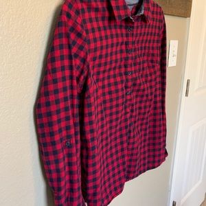3/4 button up flannel